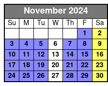 Clear Canoeing at Silver Springs noviembre Schedule