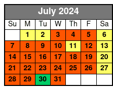 SeaWorld, FL julio Schedule