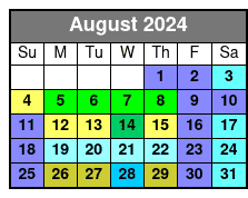 SeaWorld, FL agosto Schedule