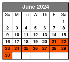 Awa Kayak Tours junio Schedule