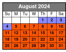 Aquatica agosto Schedule