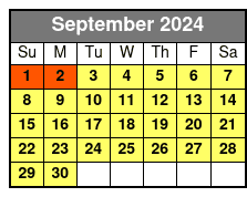 Manhattan Island Cruise septiembre Schedule