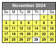 Manhattan Island Cruise noviembre Schedule
