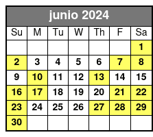 Sunset Cruise junio Schedule