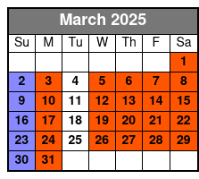 Clear Canoeing at Silver Springs marzo Schedule