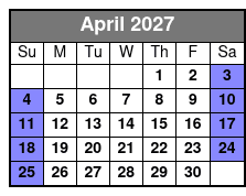 Clear Canoeing at Silver Springs abril Schedule