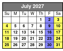 Clear Canoeing at Silver Springs julio Schedule