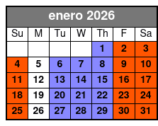 Clear Canoeing at Silver Springs enero Schedule