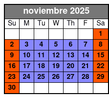 Extended Rental Time noviembre Schedule