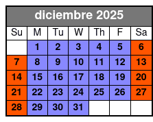 Extended Rental Time diciembre Schedule