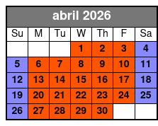 Extended Rental Time abril Schedule