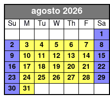 Extended Rental Time agosto Schedule