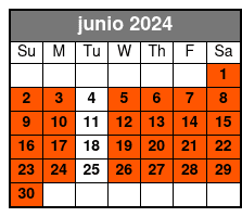 4 Hr Single Kayak Rental junio Schedule