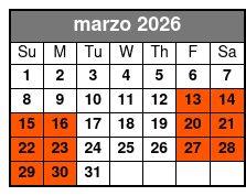 Central Florida 4 Hr Single Kayak Rental March Schedule