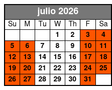 Central Florida 4 Hr Single Kayak Rental July Schedule