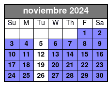 4 Hr Paddle Board Rental noviembre Schedule