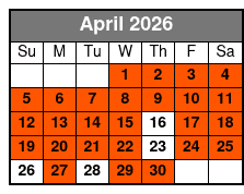 Adventure Wildlife Tour abril Schedule