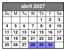 Wekiva Wildlife Kayaking Adventure Tour abril Schedule