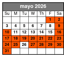 Two Person Tandem mayo Schedule