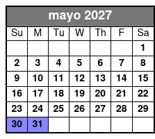 Two Person Tandem mayo Schedule
