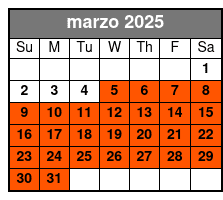 Weekly Rental marzo Schedule