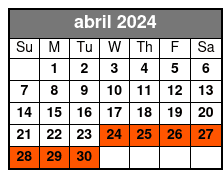 3 Day Rental abril Schedule