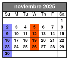 High Top Sneakers noviembre Schedule