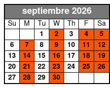 Gypsy Gold Horse Farm Walking Tour septiembre Schedule