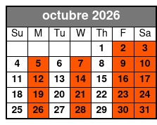 Gypsy Gold Horse Farm Walking Tour octubre Schedule