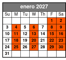 Gypsy Gold Horse Farm Walking Tour enero Schedule