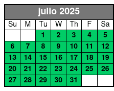 Emerald Cut Eco Excursion julio Schedule