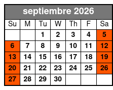 Emerald Cut Eco Excursion September Schedule