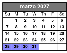 Emerald Cut Eco Excursion marzo Schedule