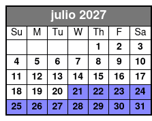 Emerald Cut Eco Excursion julio Schedule