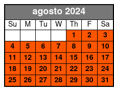 36 Holes - 2 Rounds of Play agosto Schedule