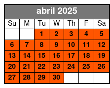 36 Holes - 2 Rounds of Play abril Schedule