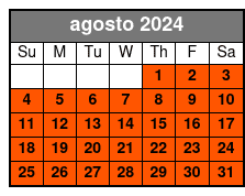 18 Holes - 1 Round of Play agosto Schedule