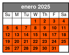 18 Holes - 1 Round of Play enero Schedule