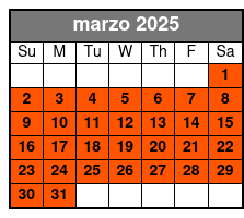 18 Holes - 1 Round of Play marzo Schedule