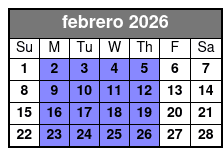 Rainbow Springs: Clear Kayak Eco Tour febrero Schedule