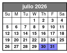 Rainbow Springs: Clear Kayak Eco Tour julio Schedule