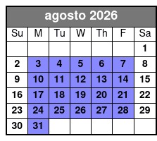 Rainbow Springs: Clear Kayak Eco Tour agosto Schedule