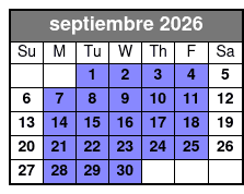 Rainbow Springs: Clear Kayak Eco Tour septiembre Schedule