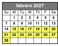 Rainbow Springs: Clear Kayak Eco Tour febrero Schedule