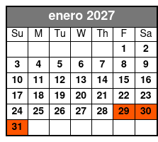 Smart Start Kayaking Course enero Schedule