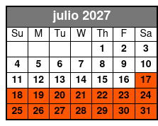 Smart Start Kayaking Course julio Schedule