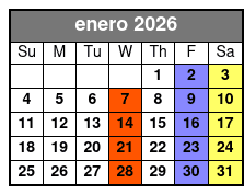 Ultimate Pro-Wrestling Group Activity: Real Wrestling Experience enero Schedule