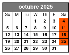 Sanford’s Haunted Brewery Tour octubre Schedule