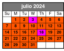 25-30 Minute Day Flight julio Schedule