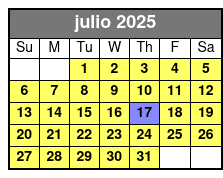 25-30 Minute Day Flight julio Schedule